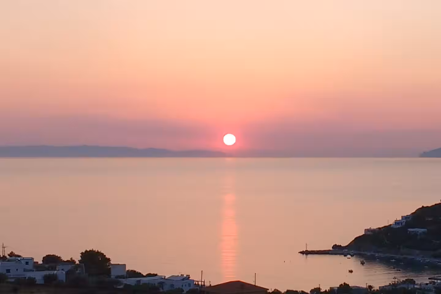 the best sunset of the island in front of our terrace