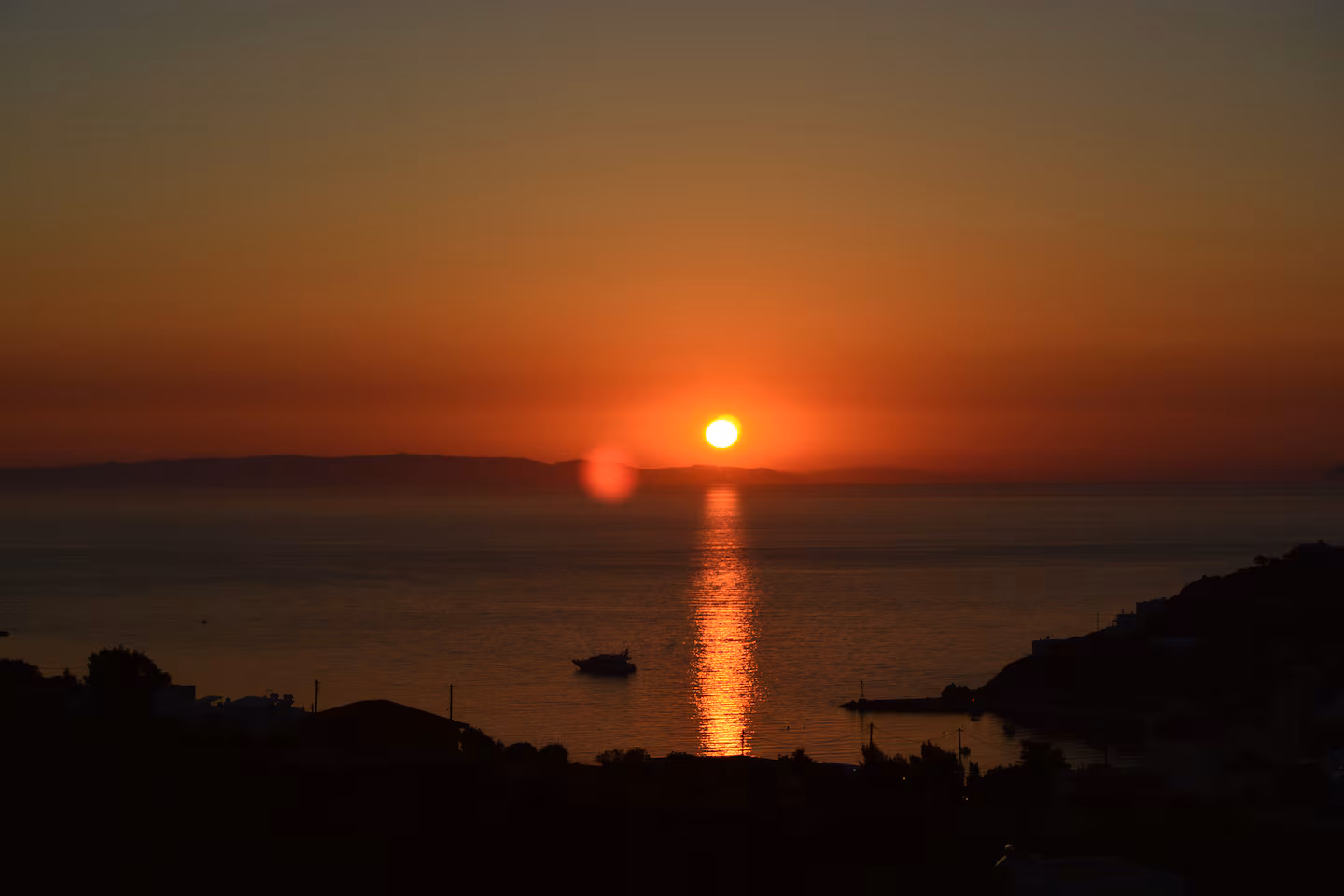 the sunset from the veranda of the house-Silvermoon-luxury-house-syros